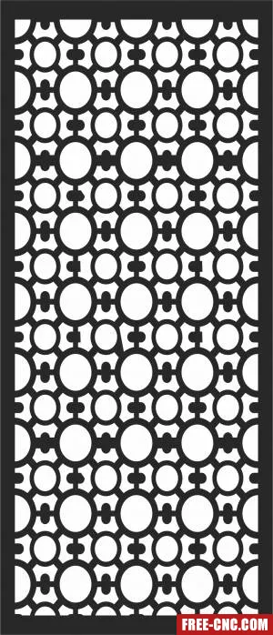 Door screen decorative pattern - Free dxf download