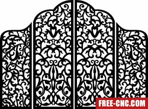 Four decorative pattern wall screens panel for gate - free dxf download Four decorative pattern wall screens panel for gate - free dxf download