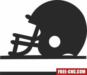 American football helmet monogram - Download free dxf for cnc plasma cutting