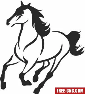 Horse racing clipart - Free dxf for laser cutting and plasma