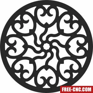 Pattern mandala wall arts - Download free dxf for cnc plasma cutting