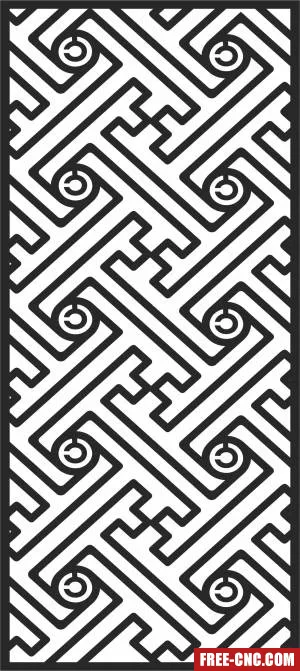 Screen decorative pattern decorative pattern door - Free dxf files ready to cut