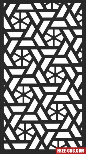 Wall door pattern door decorative screen - Free dxf files ready to cut