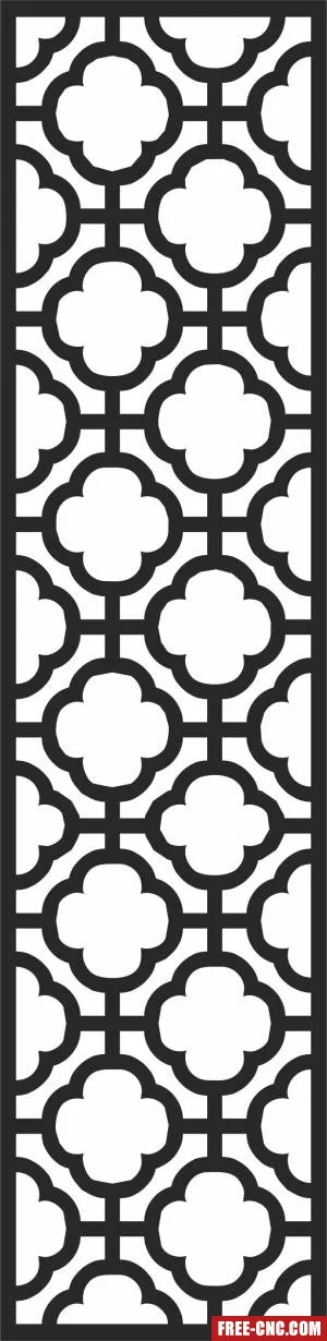 Screen decorative pattern decorative pattern - Free dxf for laser cutting and plasma
