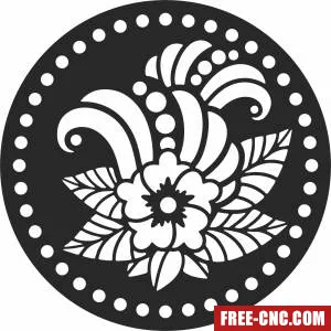 Floral wall sign - Free dxf for laser cutting and plasma