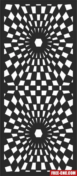 Pattern decorative door screen door wall - Free dxf for laser cutting and plasma