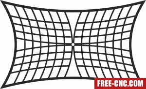 Geometric wall vinyl clock - Free dxf files ready to cut