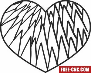 Heart love valentines day - Free dxf for laser cutting and plasma