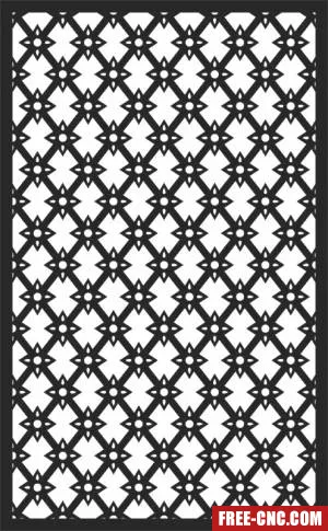 Panel decorative pattern wall screen - free dxf download