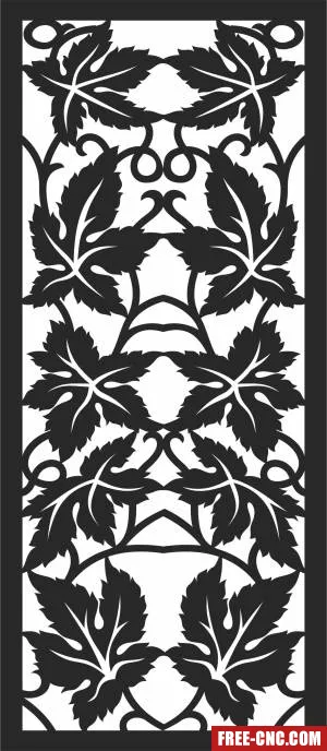 Decorative door screen pattern - Free dxf download