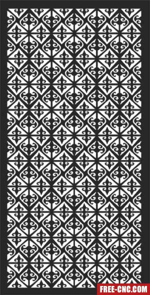 Decorative panels for doors wall screen pattern - free dxf download Decorative panels for doors wall screen pattern - free dxf download