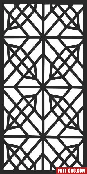 Decorative pattern door - Free dxf files ready to cut