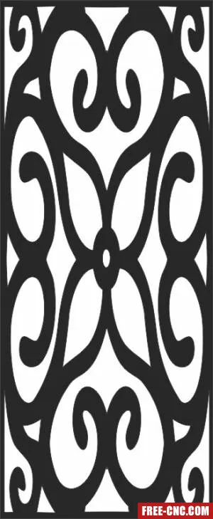 Decorative pattern wall screens panel for doors - free dxf download Decorative pattern wall screens panel for doors - free dxf download