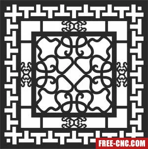 Decorative pattern decorative screen - Download free dxf for cnc plasma cutting