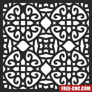 Door wall screen - Free dxf download