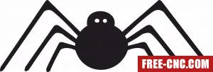 Silhouette halloween spider - free dxf download