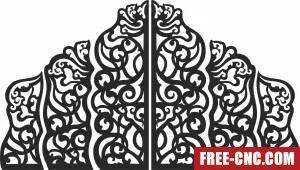 Decorative door wall pattern - Download free dxf for cnc plasma cutting
