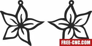 Flowers earrings - Free dxf for laser cutting and plasma