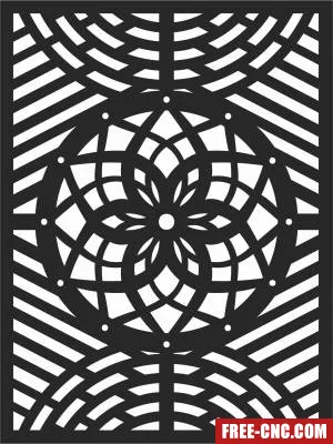 Screen wall pattern door pattern decorative screen - Free dxf for laser cutting and plasma