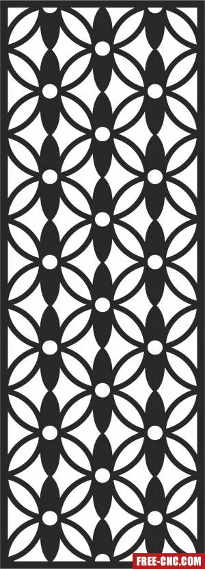 Decorative panel door wall screen pattern - Free dxf files ready to cut