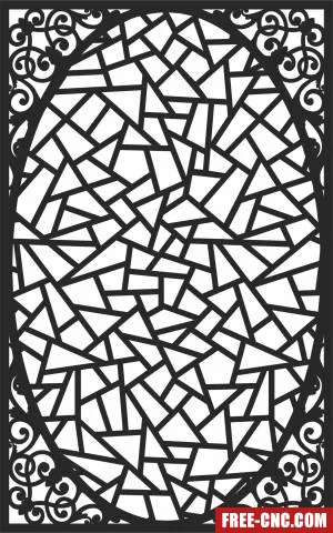 Wall door wall pattern door pattern - Free dxf for laser cutting and plasma