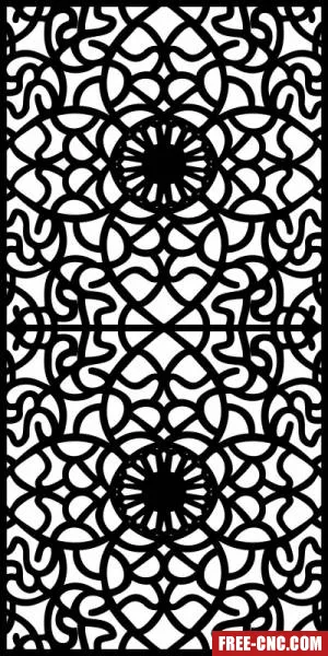 Decorative panel wall separator door pattern - free dxf download