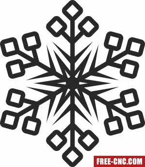 Christmas snowflake ornament - Free dxf files ready to cut