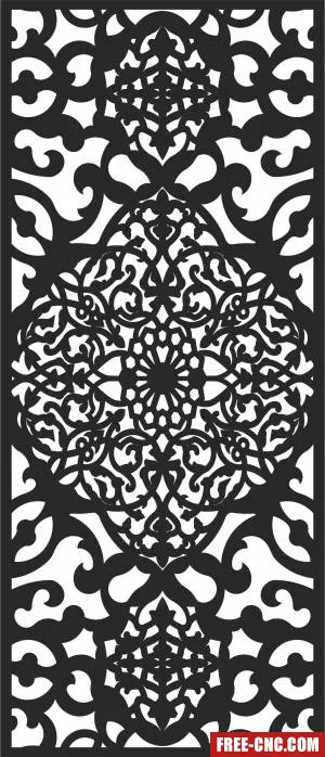Screen pattern door decorative screen decorative - Free dxf download