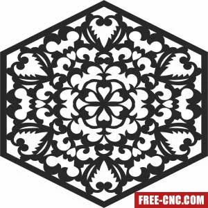 Door wall pattern - Free dxf files ready to cut