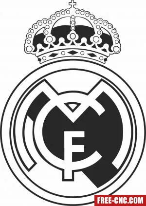 Real madrid football club logo - Download free dxf for cnc plasma cutting