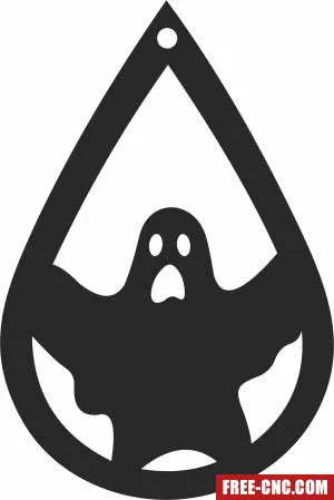 Halloween ornament silhouette gosts - Download free dxf for cnc plasma cutting