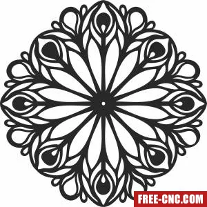 Mandala wall door screen door decorative door - Free dxf download
