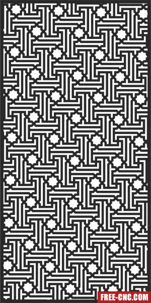 Pattern screen decorative decorative door door - Free dxf for laser cutting and plasma