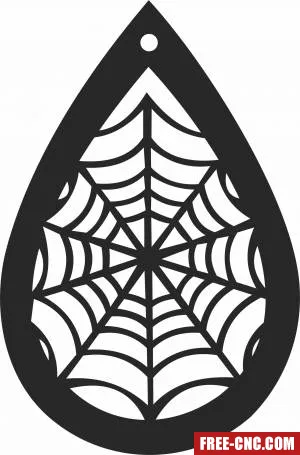 Ornament halloween spider web - Free dxf for laser cutting and plasma