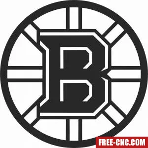 Boston bruins ice hockey nhl team logo - Free dxf for laser cutting and plasma