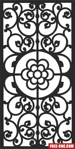Wall decorative pattern door decorative - Download free dxf for cnc plasma cutting Wall decorative pattern door decorative - Download free dxf for cnc plasma cutting