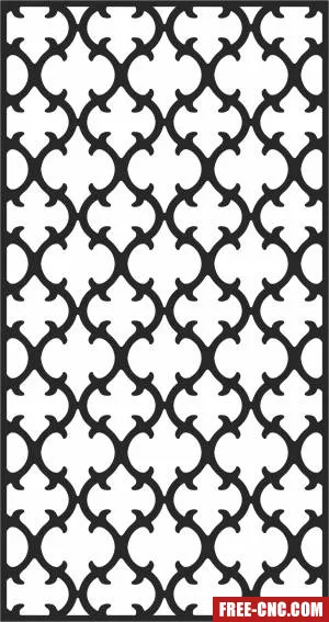 Door decorative pattern - Free dxf for laser cutting and plasma