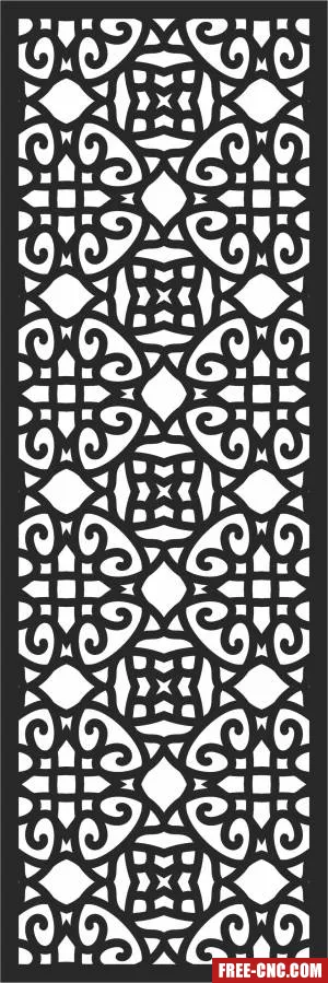 Decorative door pattern - Download free dxf for cnc plasma cutting