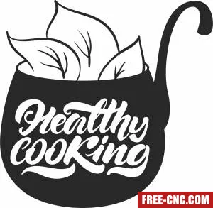 Healty cooking sign - Free dxf download