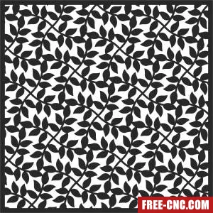 Decorative pattern square wall panel - Free dxf files ready to cut
