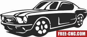 Ford mustang - Download free dxf for cnc plasma cutting