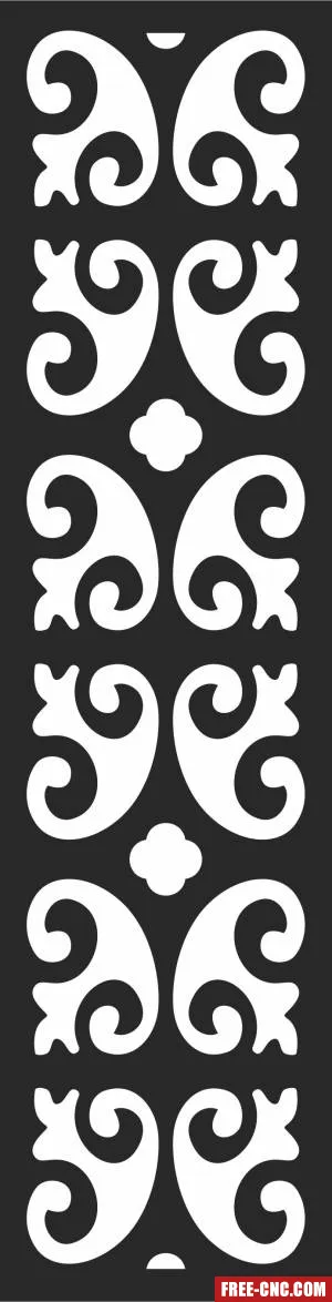 Door decorative pattern decorative screen - Free dxf download