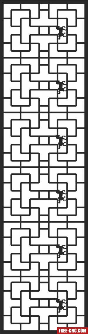 Screen pattern wall - Download free dxf for cnc plasma cutting