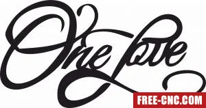 One love sign - Download free dxf for cnc plasma cutting