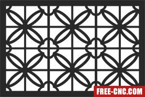 Pattern wall screen - Free dxf download