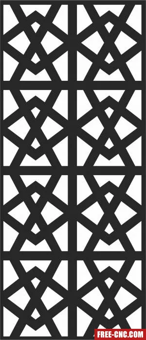 Wall screen decorative wall - Free dxf for laser cutting and plasma