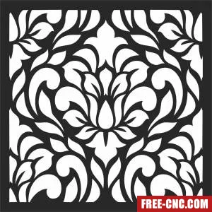 Decorative floral wall pattern - Download free dxf for cnc plasma cutting