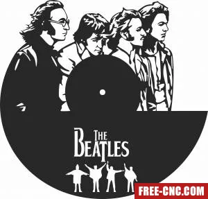 The beatles wall clock - Download free dxf for cnc plasma cutting