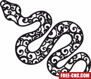 Snake design art - Free dxf files ready to cut