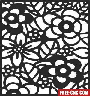 Screen door wall pattern wall screen - Free dxf for laser cutting and plasma